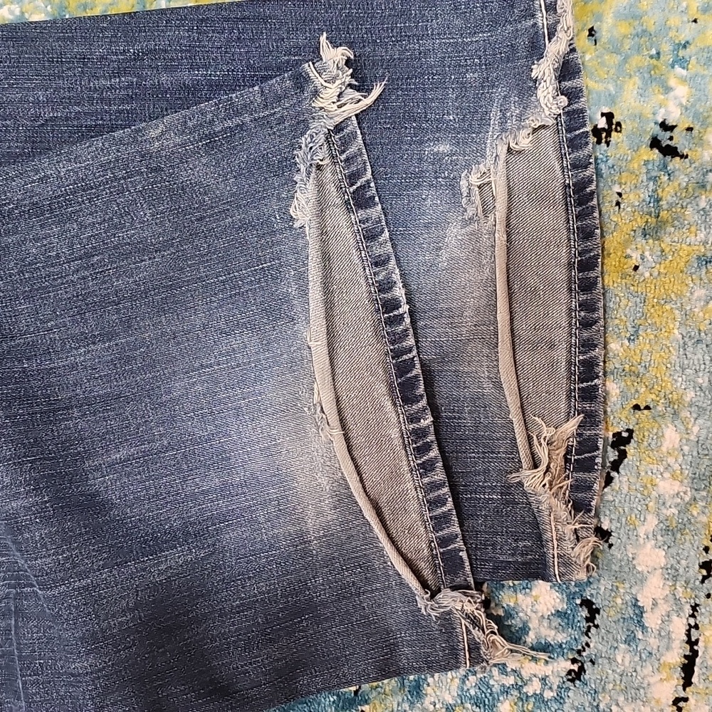 a.n.a Blue Flare Boot Cut/Wide Leg Jeans - Picture 4 of 7